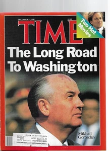 Time Magazine December 14, 1987- The Long Road To Washington- Mikhail Gorbachev - Imagen 1 de 2