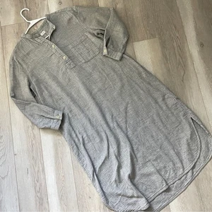 Toast Bea Kleid Double Cotton Gaze Midi Damen Grau Large Modern Natur - Bild 1 von 6
