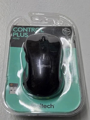 Logitech M510 Wireless Mouse w/ Receiver Control Plus Ergonomic USB - NEW Sealed - Image 1 of 3