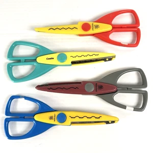 Lote 4 Tijeras Formadores de Papel Provo Artesanía/Castillo Álbum de Recortes Borde Borde - Imagen 1 de 6