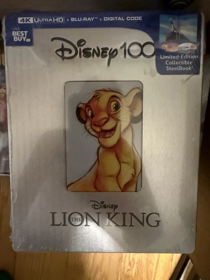 SEALED THE LION KING (4K UHD + BLU-RAY DISNEY 100 EXCLUSIVE STEELBOOk) - Image 1 of 1