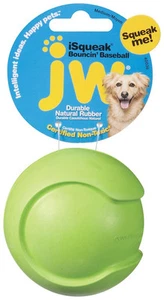 JW Pet iSqueak Bouncin' Dog Toy Baseball Assorted 1ea/MD - Picture 1 of 1