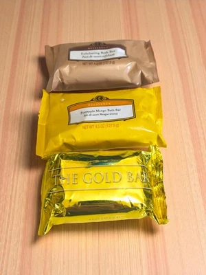 Lote: 3 sabonetes em barra de melaleuca esfoliantes barra de banho barra dourada abacaxi manga - Imagem 1 de 4