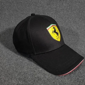 Ferrari Hat Strap Back One Size Black Italian Flag Official F1 Baseball Cap - Picture 1 of 9