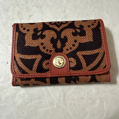 Spartina 449 Orange Linen and Leather Wristlet ID Window - Image 1 of 4