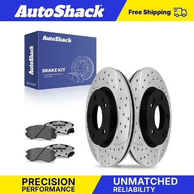 Front Drilled Slotted Brake Rotors Ceramic Pads for Hyundai Sonata 2.4L V6 - Imagem 1 de 4