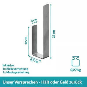 Ersatzrollenhalter Toilettenpapierhalter WEISSENSTEIN Edelstahl Ohne Bohren - Bild 1 von 6