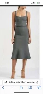 scanlan theodore Kleid Krepp Strick Grün M Fit And Flare - Bild 1 von 3