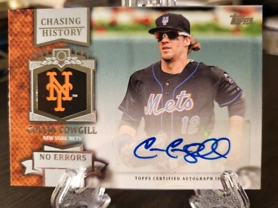 2013 Topps Chasing History Collin Cowgill  Auto #CHA-CC New York Mets Autograph - Image 1 of 2