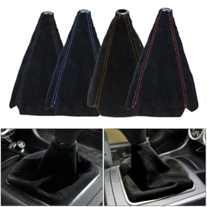 Suede Leather Manual Gear Shift Knob Gaiter Shifter Boot Cover Auto Accessories - Picture 1 of 20