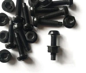 100 pk of NUMBER PLATE PLASTIC SCREWS black FREE P&P - Picture 1 of 1