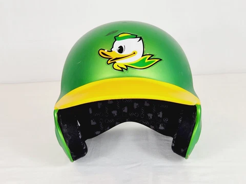 Oregon DUCKS Softball TEAM ISSUED Rawlings GAME USED BATTING HELMET 7 1/8-7  1/4 Cover