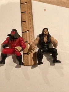 Lotto di 2 figurine UNDERTAKER, Kane, WWE WWF Jakks Brawl 4 tutte wrestling - Foto 1 di 10