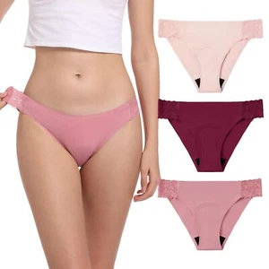 Women’s Period Underwear Seamless Hipster Bikini Underwear Leak Proof Lace Pe... - Picture 1 of 6