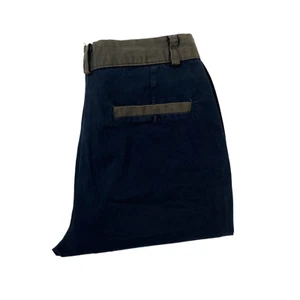 S/McCartney Womens Pants 2 Navy & Olive Straight 7/8 Crop - Picture 1 of 9