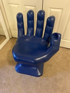 Vintage 1970s RMIC Blue Hand Chair With Cup Holder MCM MID CENTURY RETRO - Picture 1 of 14