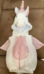 UNICORN COSTUME 6/9 MOS. WHITE /PINK SHIMMER WINGS SUPER CUTE!! - Picture 1 of 4
