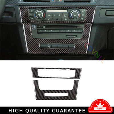 Panel de control de interruptor de CA de consola para BMW M3 E90 2008-2013 vinilo fibra de carbono Foto 1 de 4