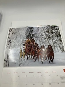 Wells Fargo Bank 2017 2018 Wall Calendar Stagecoach Horses Artwork 11x14 - Picture 1 of 10