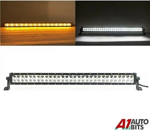 Led Spot Light Bar 32" 180w Amber Flash Cross DRL Light Dual Function 12-24V - Picture 1 of 7