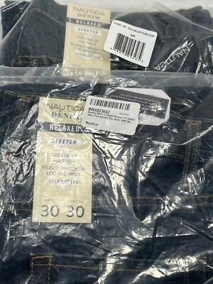 Nautica Jeans 30x30 Denim Relaxed Stretch Fit Straight Leg Mens 2 Pair - Image 1 of 4