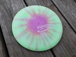 Innova Pro Boss 165g Pink Yellow I-Dye Disc Golf Distance Driver OOP RARE - Picture 1 of 2