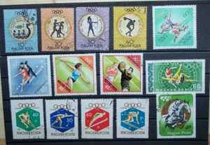 14 Briefmarken Ungarn / Magyar Olympia Olympiaden Lot Konvolut - Bild 1 von 1