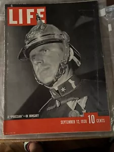 Life Magazine September 12, 1938 "A 'Prussian' - in Hungary", Hitler & KKK - Picture 1 of 6