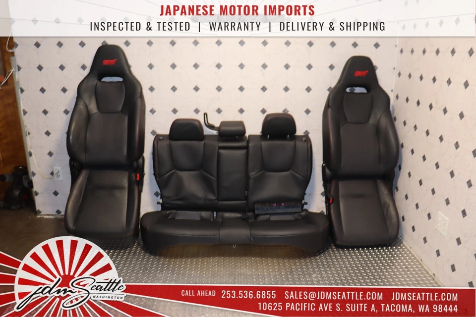 JDM 08-14 SUBARU WRX STI SEATS OEM PREMIUM VERSION 10 STI SEDAN - Image 1 of 4