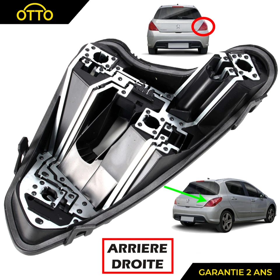 Soporte De Lámpara Luz Trasera Derecho Para PEUGEOT 308 I BERLINA FASE 1