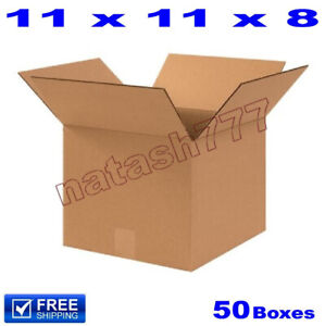 50 - 11x11x8 Cardboard Boxes 32-ECT Mailing Packing Shipping Corrugated Carton