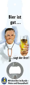 Handflaschenöffner - Bier ist gut - sagt der Arzt - Flaschenöffner GB8577-9 - Bild 1 von 2