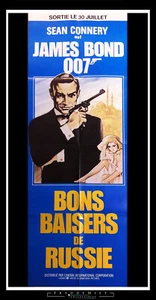 FROM RUSSIA WITH LOVE Bond 007 French Door Vintage Movie Poster Original R1970's - Bild 1 von 7