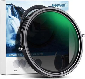 Neewer 58mm 2-in-1 Variable ND &amp; CPL Filter ND2-32 Circular Polarizer Pro - Picture 1 of 5