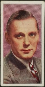 1936 Herbert Marshall Carreras Tobacco Card #21 1st Series Film Stars Caricature - Picture 1 of 2