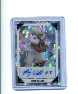 2024 Leaf Pro Set Metal Autographs Silver Crystal Miyan Williams Auto 8/8 - Picture 1 of 2