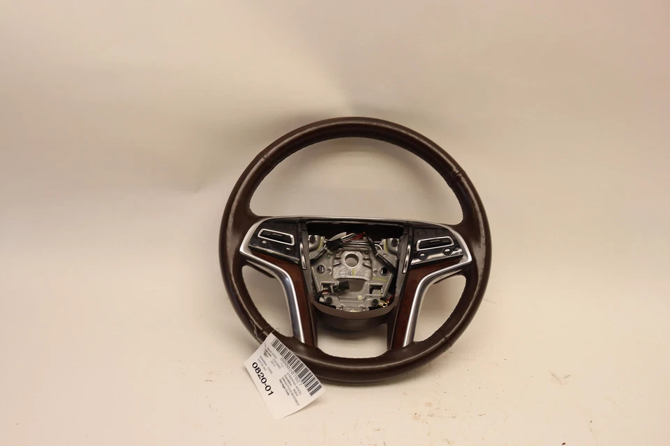 2013-2016 CADILLAC SRX STEERING WHEEL LEATHER BROWN W/ CONTROL SWITCH OEM - Image 1 of 4