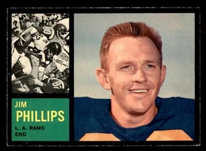 1962 Topps Football #81 Jim Phillips EX - Picture 1 of 2