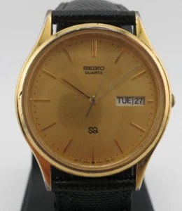 Reloj de Vestir Seiko SQ Cuarzo Tono Dorado - 5Y23-7218 / 5Y23-7079 - Batería Nueva - Imagen 1 de 12