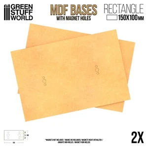 MDF Bases - Rectangular 100x150mm - Pack2 - Basing Laser Cut Wargames vehicles - Picture 1 of 2