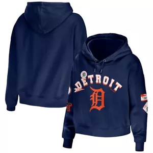 WEAR NFL Womens Detroit Tigers Cropped Hoodie Size M - Picture 1 of 3