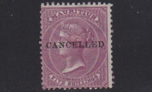 Mauritius Unused O.G. 1863-72 5 Shilling Sc#41(SG#72) Cancelled O.P. - Picture 1 of 2