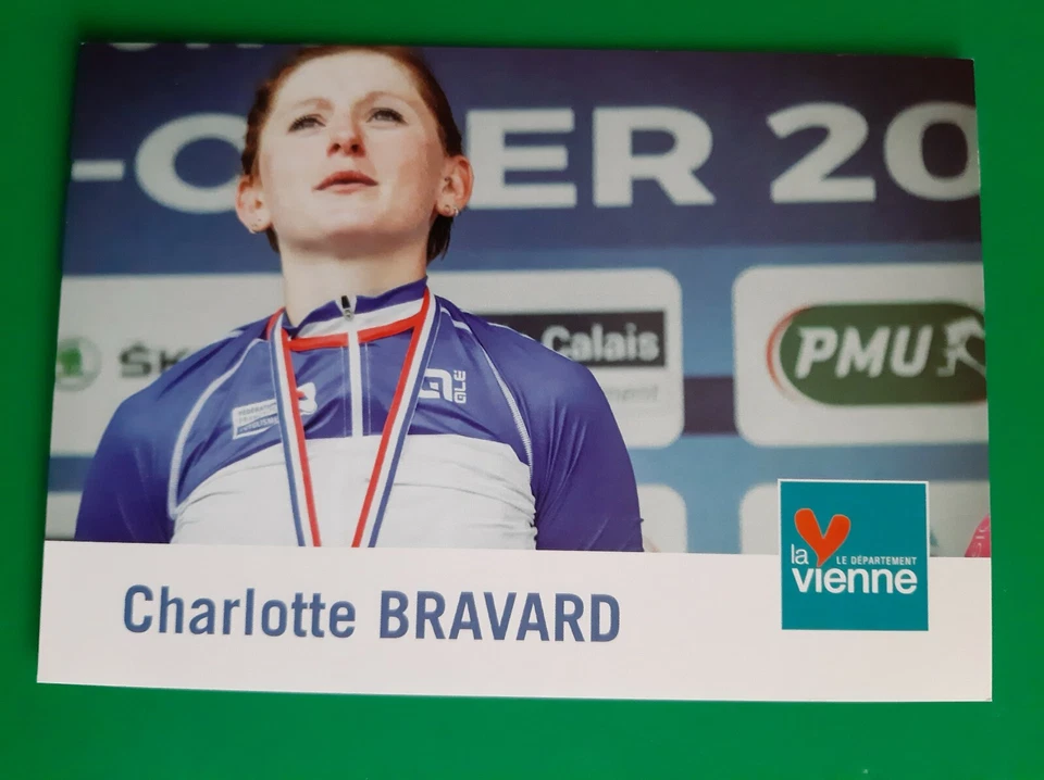 CYCLISME carte cycliste CHARLOTTE BRAVARD Championne de France - Photo 1/1