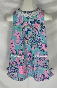 Lilly Pulitzer Classic Shift Dress Blue Horizon Jungle Sunrise Size 6 Girls - Picture 1 of 7