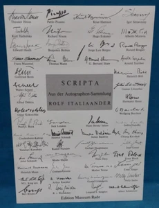 Buch: Scripta. Aus der Autographen-Sammlung Rolf Italiaander. Neu. - Bild 1 von 4