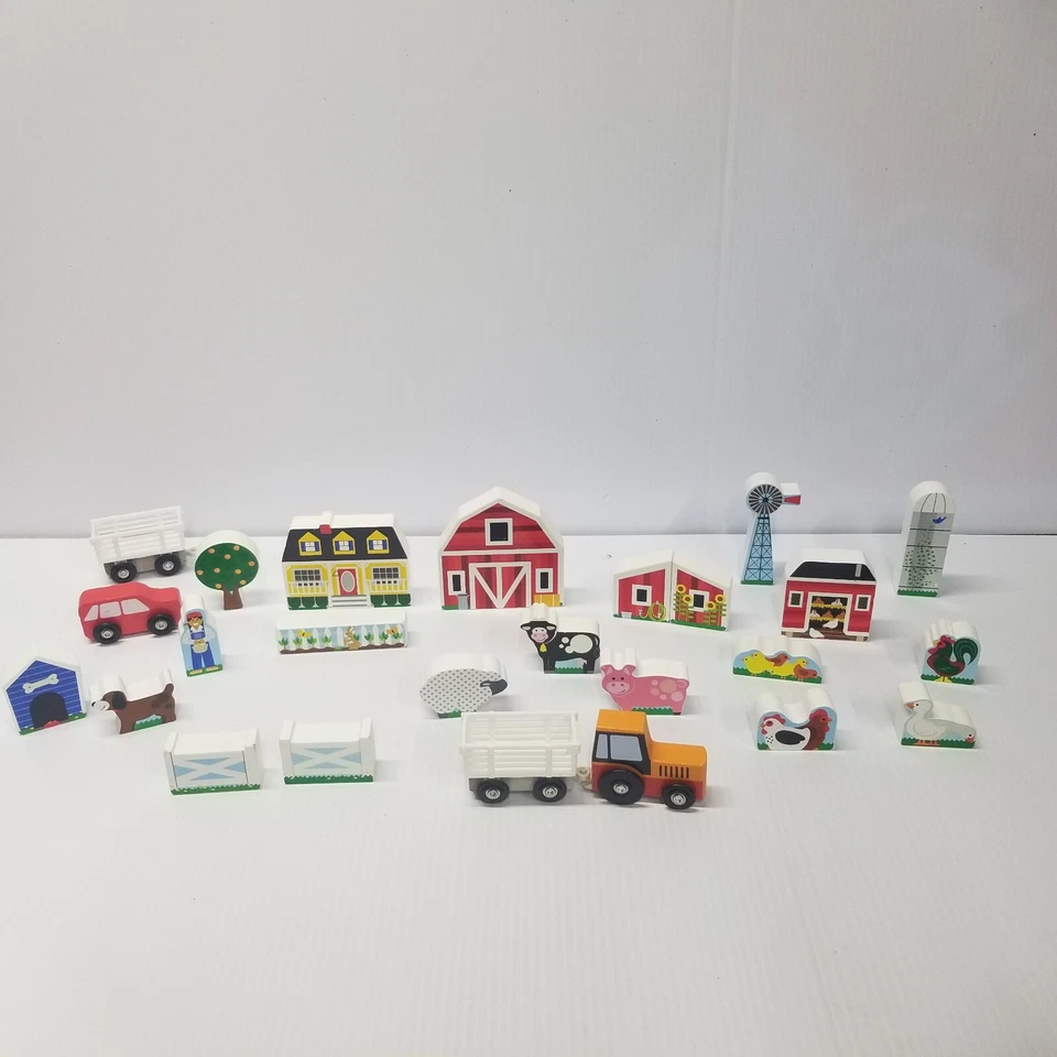 Деревянная игрушка Melissa & Doug сельскохозяйственные игры 24 предмета животные - Изображение 1 из 4