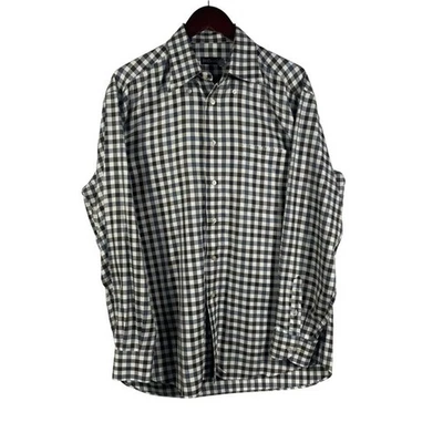 Camisa St. Croix 100 % algodón a cuadros de guinga abotonada Italia para hombre grande Foto 1 de 4