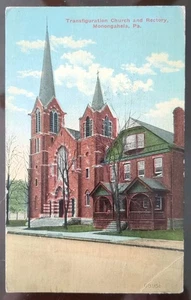 Transfiguration Church & Rectory, Monongahela, PA - 1912, Rough Edges, Fold - Picture 1 of 4