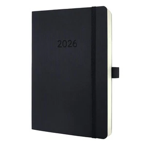 Sigel Conceptum Diary 2026 A5 Day Per Page Black - C2620 - Afbeelding 1 van 1