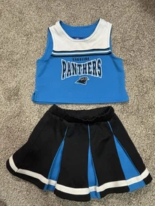 Carolina Panthers Set di Cheerleader per Ragazze 5/6 Reebok Ragazze M - Foto 1 di 6